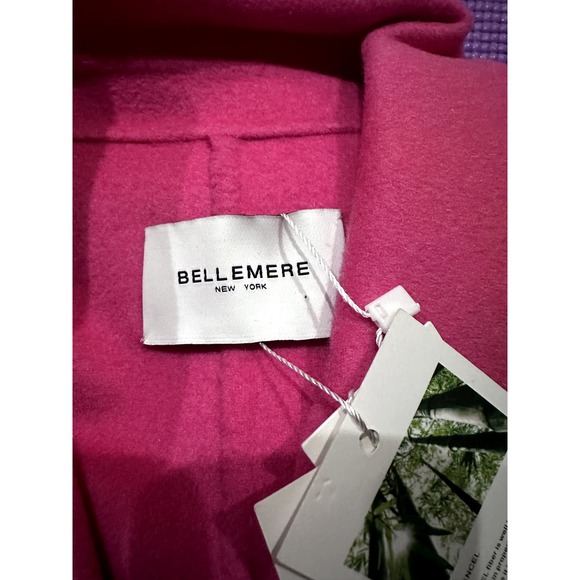 Bellemere $460 Value Double Breasted 100% Lamb Wool Coat with Pockets NEW - Picture 6 of 10